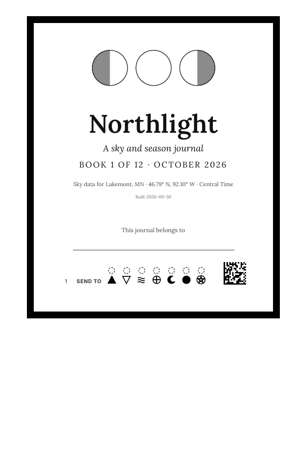 The title page of the sample book Northlight.
